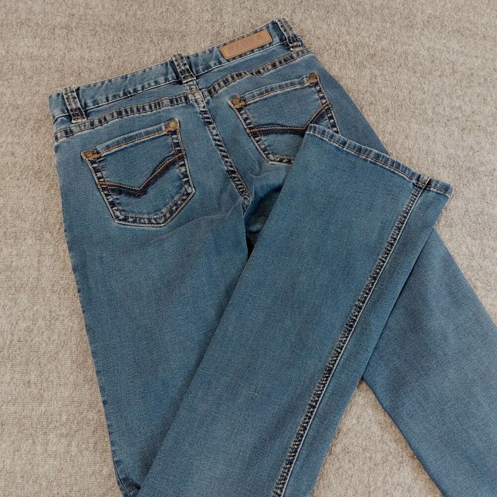 Rock & Roll Cowgirl Mid Rise Extra Stretch Bootcut Jeans Womens 27x34 (28x32.5)